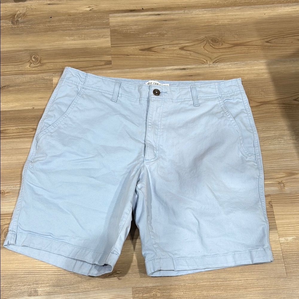 True Craft Blue Flat Front Shorts